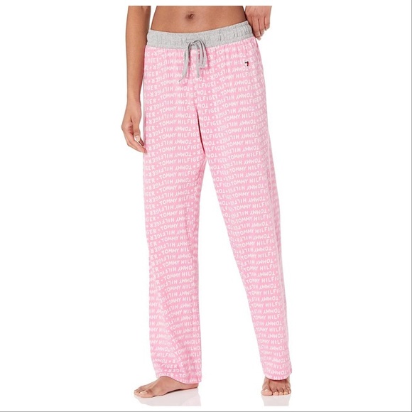 TOMMY HILFIGER WOMEN’S V NECK HEART LOGO PANT PAJAMA SET - Picture 6 of 6